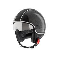 Casco demijet Helmo Milano Puro Stile limited Blac