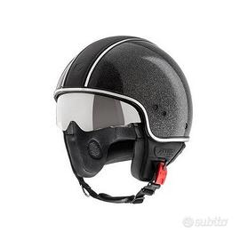 Casco demijet Helmo Milano Puro Stile limited Blac
