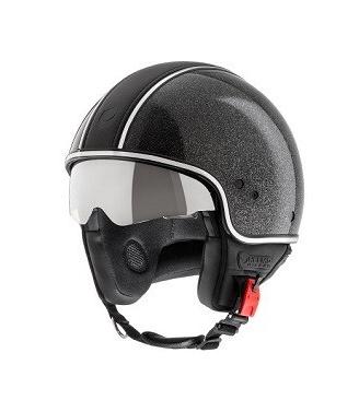 Casco demijet Helmo Milano Puro Stile limited Blac