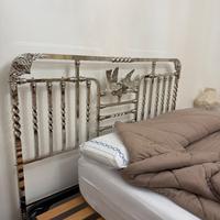 Letto in ottone argentato periodo liberty italiano