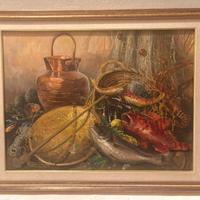Quadro figurativo di natura morta “di mercato”