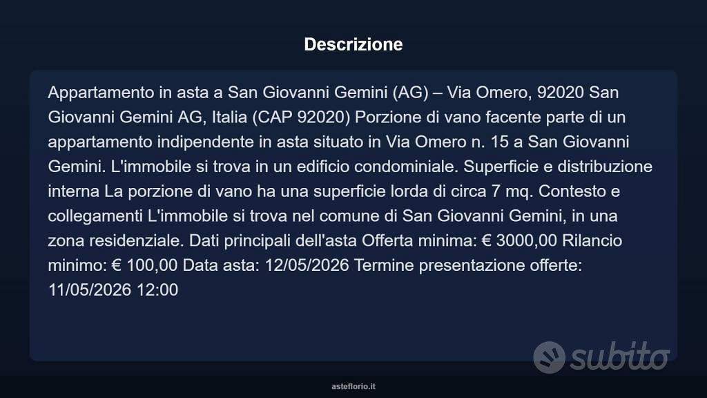 Appartamento – San Giovanni Gemini, Agrigento - Vista 3