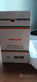 OBIETTIVO VINTAGE BRAUN ULTRALIT PL 3,5/70 120 MM