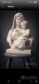 Statua busto Madonna con Bambino – Effetto Marmo