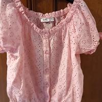 camicetta Rosa da bambina a maniche corte 