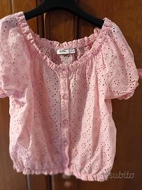 camicetta Rosa da bambina a maniche corte 