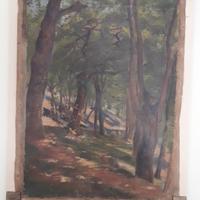 Dipinto antico su tela grezza( firma ? ) difetti