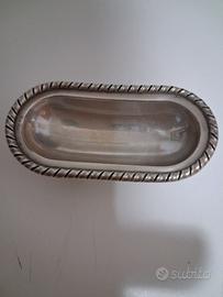 Porta stuzzicadenti argento 800 anni '80