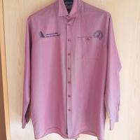 Camicia cotone ,rosso righe bianco  Nuova L/XL