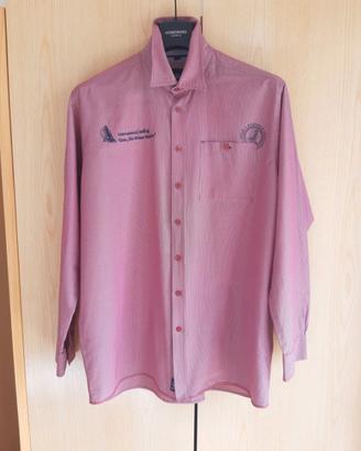 Camicia cotone ,rosso righe bianco  Nuova L/XL