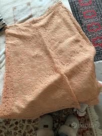 Gonna pizzo beige