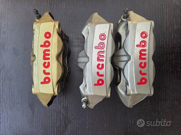 Pinze freno Brembo m4 100 mm oro o argento