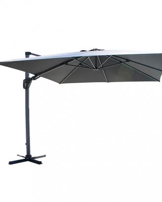 Ombrellone da Giardino 3x3 m Palo Laterale Legno