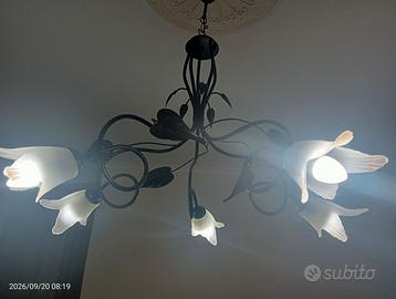 lampadario in ferro battuto