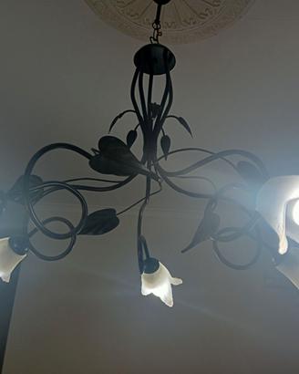 lampadario in ferro battuto