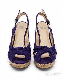 Sandali zeppe viola