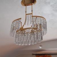 Lampadario di swarovski con montatura bagno in oro