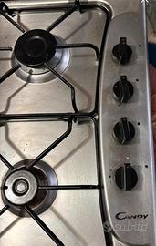 Piano cottura a gas 4 fuochi - Acciaio inox