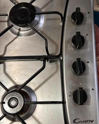 Piano cottura a gas 4 fuochi - Acciaio inox