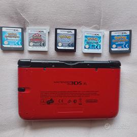 nintendo 3ds xl con 5 giochi pokemon  