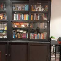 2 Mobili vetrina/libreria ante scorrevoli 