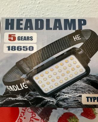 Lampada Frontale Led Ricaricabile 20000 Lumen - Impermeabile IPX6, Luce Potente Per Lavoro E Attività Outdoor Con USB