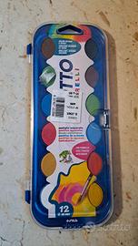 Set 12 acquerelli Giotto con pennello incluso