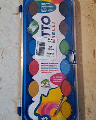 Set 12 acquerelli Giotto con pennello incluso