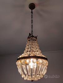 Lampadario in cristallo anni '50 Mongolfiera