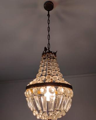 Lampadario in cristallo anni '50 Mongolfiera