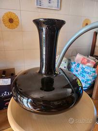vaso vintage in vetro nero