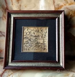 Quadra/panello decorativa italiana su foglia d'oro