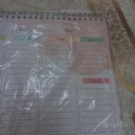 Planning Settimanale da Tavolo Spiralato A4 