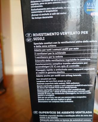 rivestimento ventilato per il sedile 