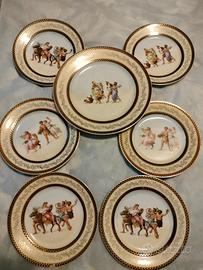 Piatti in porcellana decorati a mano