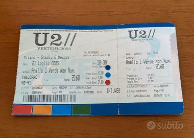 Biglietto Concerto U2 Milano 2005 - Vertigo Tour