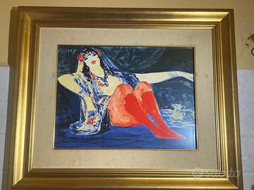 QUADRO "RAGAZZA IN ROSSO" SALVATORE FIUME