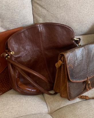 Lotto Borse zaino vintage vera pelle