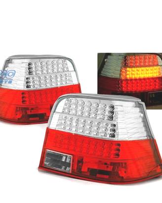 FARI LED VOLKSWAGEN VW GOLF 4 97-03 ROSSO BIANCO L