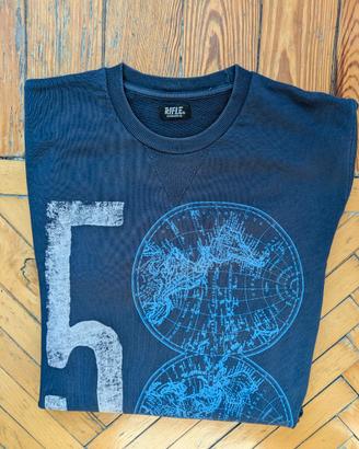 Maglia Girocollo Rifle Blu Navy con Stampa Tg. M