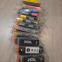 12 Cartucce Epson Compatibili 26XL come da foto 