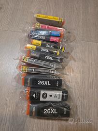 12 Cartucce Epson Compatibili 26XL come da foto 