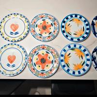 Set 10 piatti piani ceramica decorata Vietri - Ime
