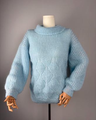 maglione azzurro donna 
