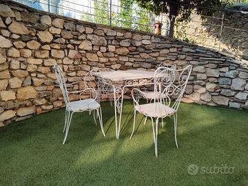 Set da giardino in ferro VINTAGE Tavolo con sedie