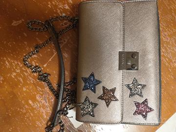 Borsa Carpisa tracolla, taupe con stelle