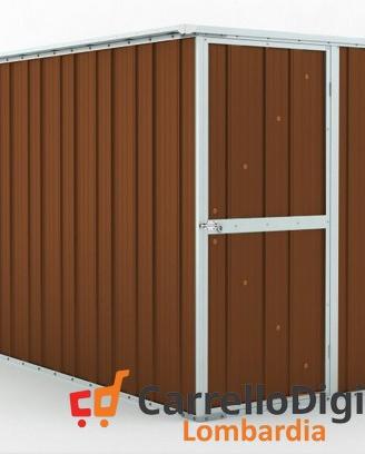 Deposito attrezzi giardino 175x307 legno scuro