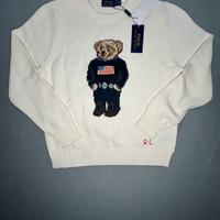 Maglione Polo Ralph Lauren Bear Bianco con Tag