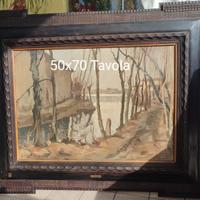 quadro olio su tavola 