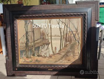 quadro olio su tavola 